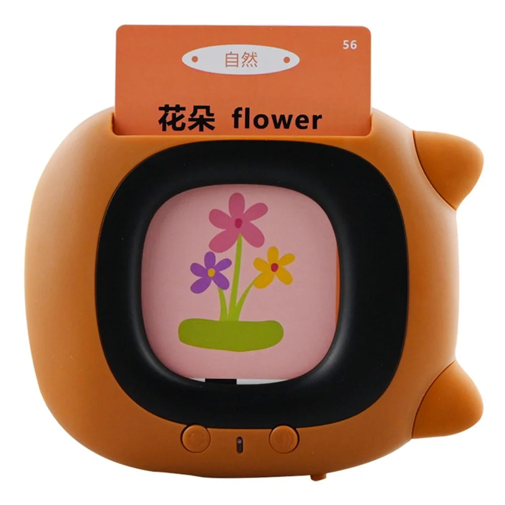 KDC-0024 Talking Flash Cards Educational Toys Learning Toys for Toddlers (English Version) - Coffee - 1