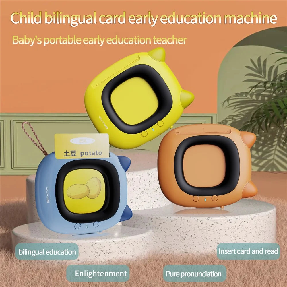 KDC-0024 Talking Flash Cards Educational Toys Learning Toys for Toddlers (English Version) - Coffee - 2