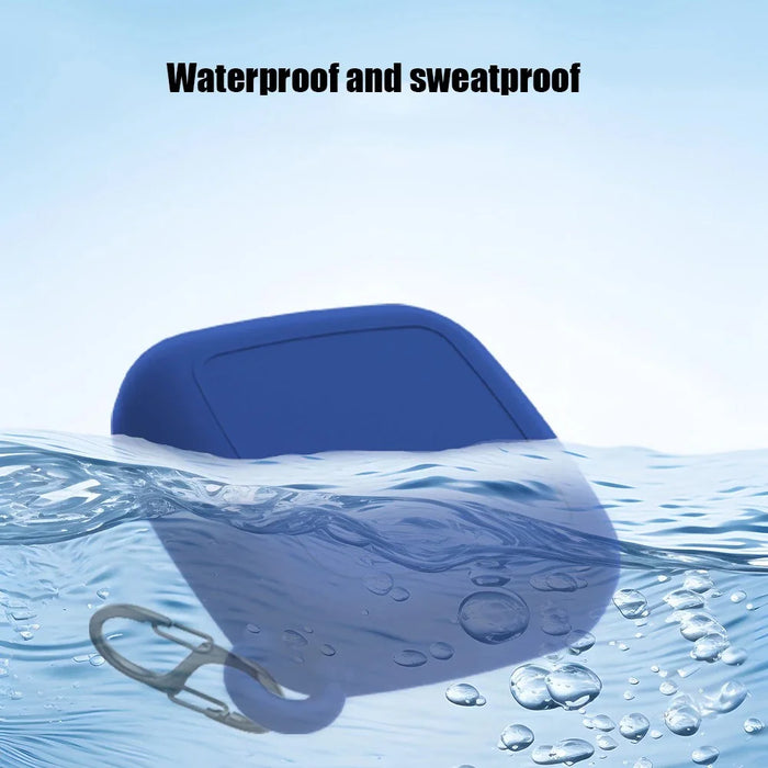 For Tile Mate Silicone Case Bluetooth-compatible Tracker Waterproof Anti-Drop Protective Sleeve with Carabiner - Black - 3