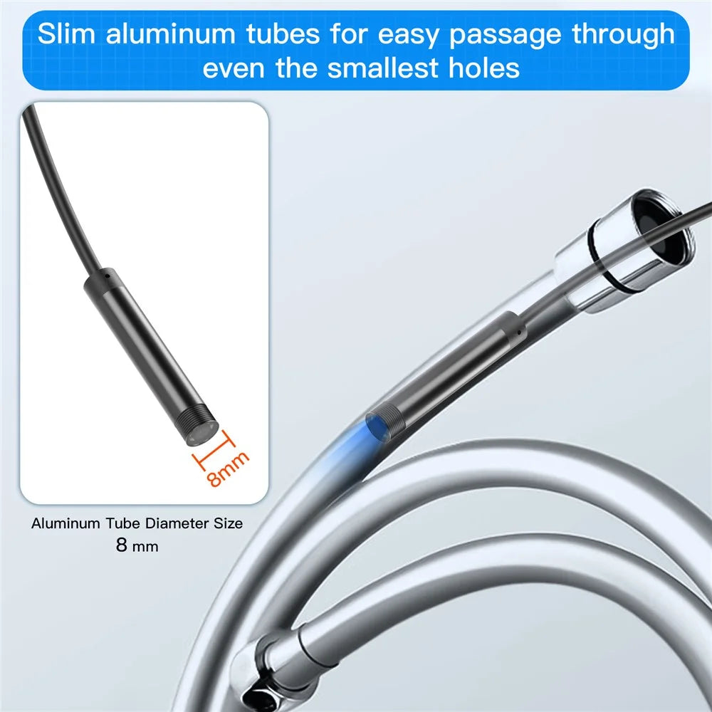 5001 5.5mm Aluminum Tube Industrial Endoscope 2MP HD Inspection Camera with 5m Hard Cable, iP Interface - 4