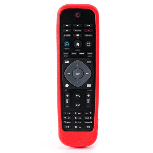 Silicone Cover for Philips TV Remote Control Anti-Lost Remote Case Replacement - Red - 1