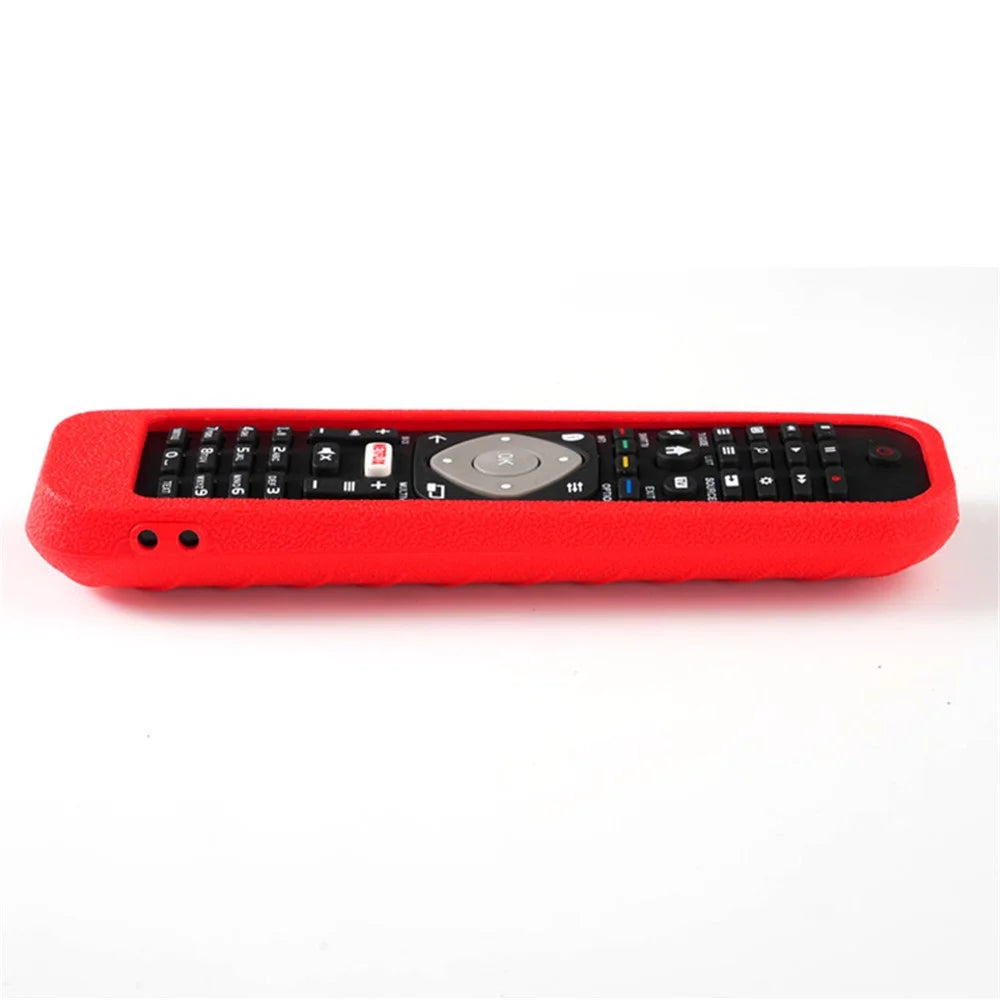 Silicone Cover for Philips TV Remote Control Anti-Lost Remote Case Replacement - Red - 3