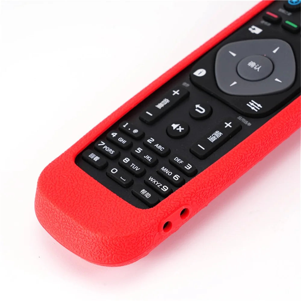 Silicone Cover for Philips TV Remote Control Anti-Lost Remote Case Replacement - Red - 6