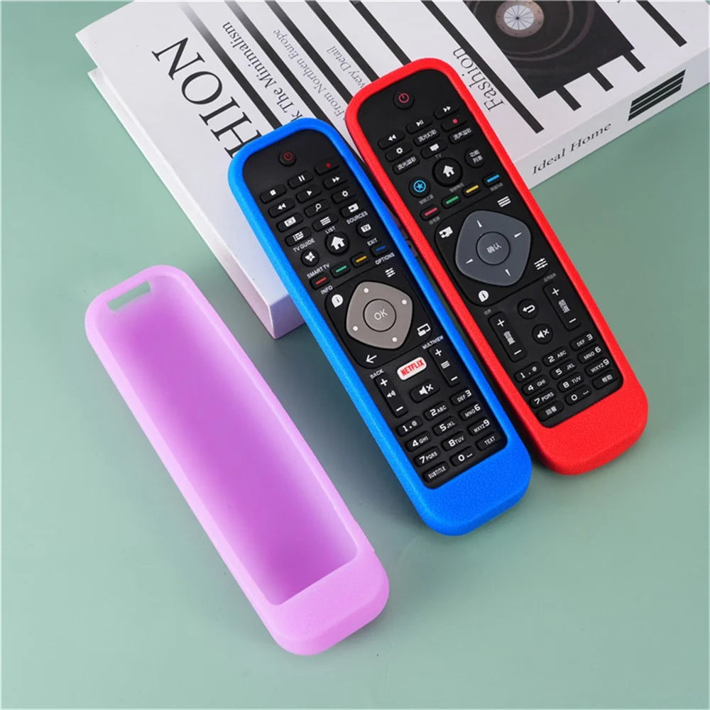 Silicone Cover for Philips TV Remote Control Anti-Lost Remote Case Replacement - Red - 7