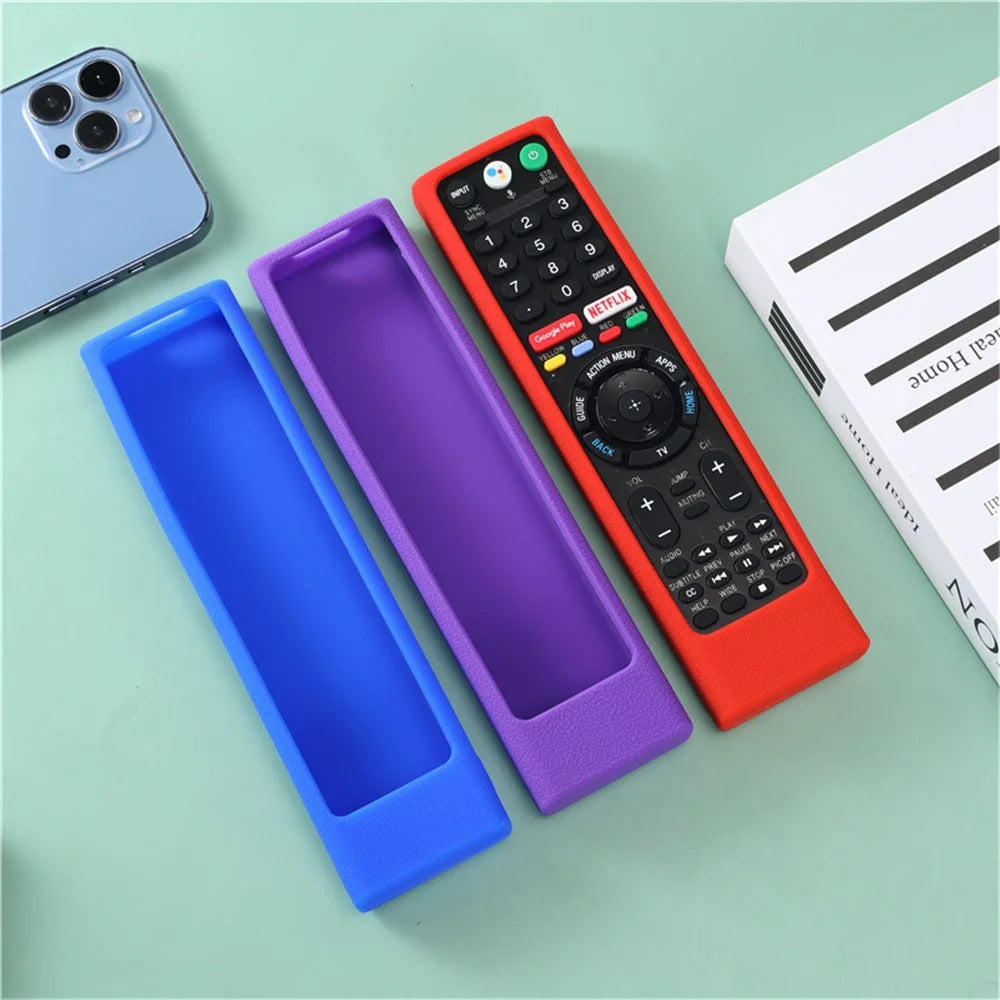 Silicone Cover for Sony TV RMF-TX300U RMF-TX200E Remote Control Shockproof Case with Strap - Red - 7