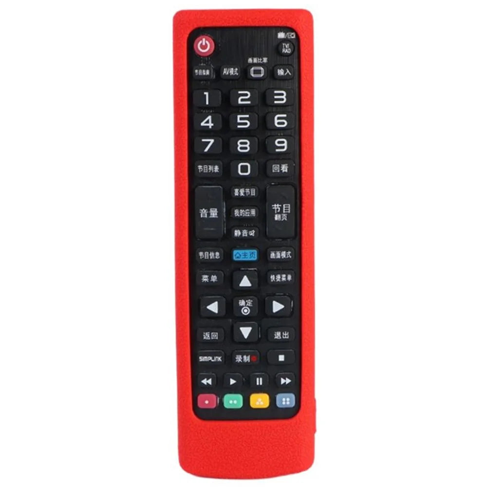 Silicone Protective Case for LG AKB Series Smart TV Remote Control Cover with Strap - Red - 1
