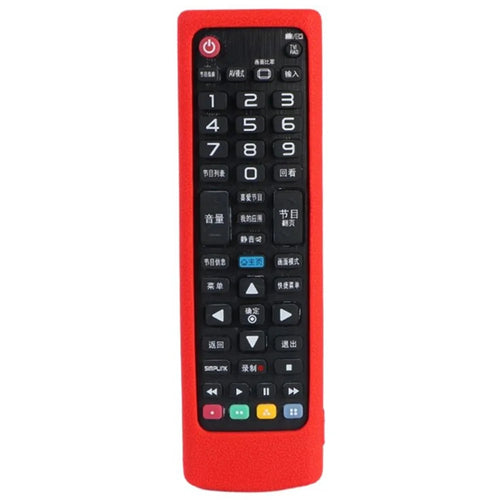 Silicone Protective Case for LG AKB Series Smart TV Remote Control Cover with Strap - Red - 1