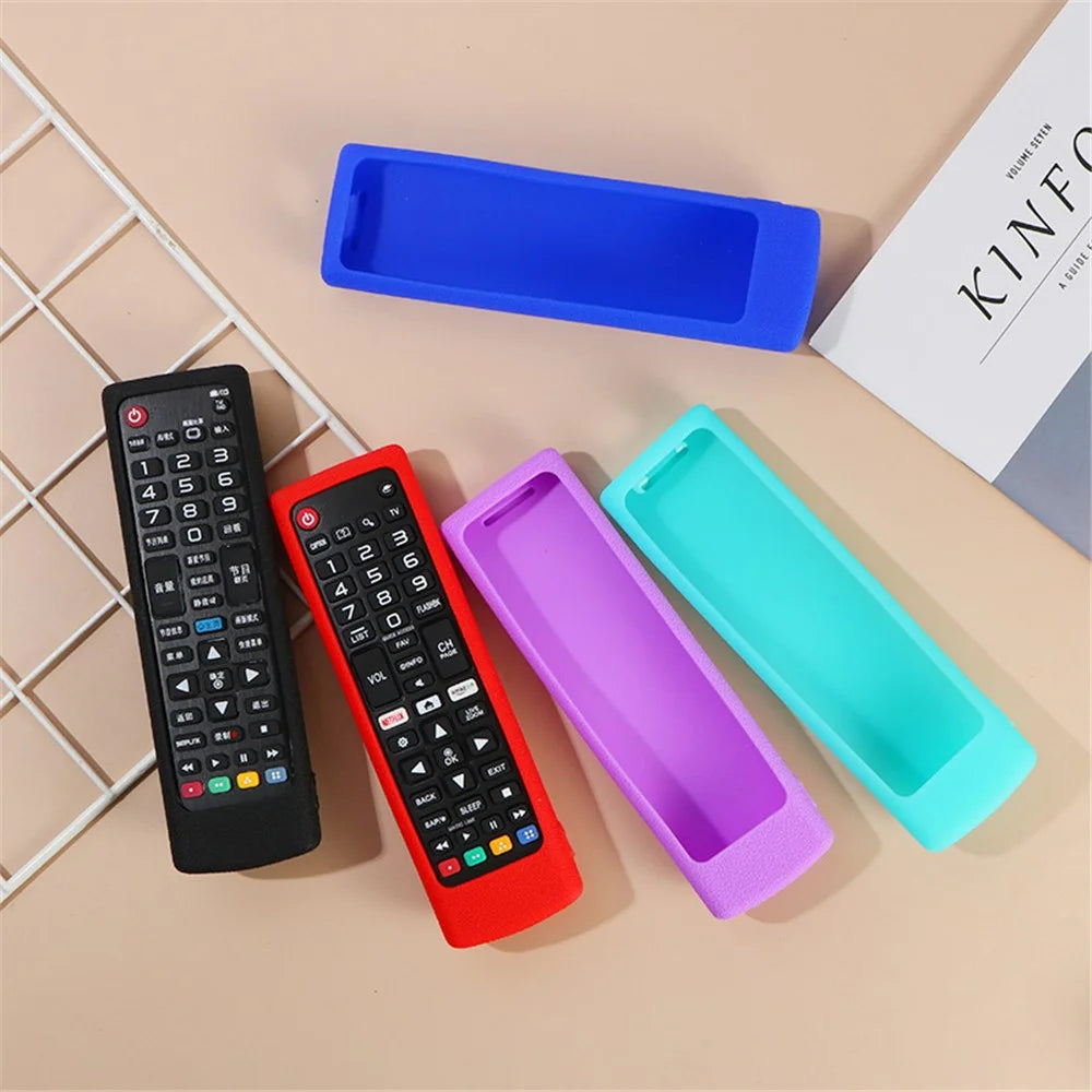 Silicone Protective Case for LG AKB Series Smart TV Remote Control Cover with Strap - Red - 3