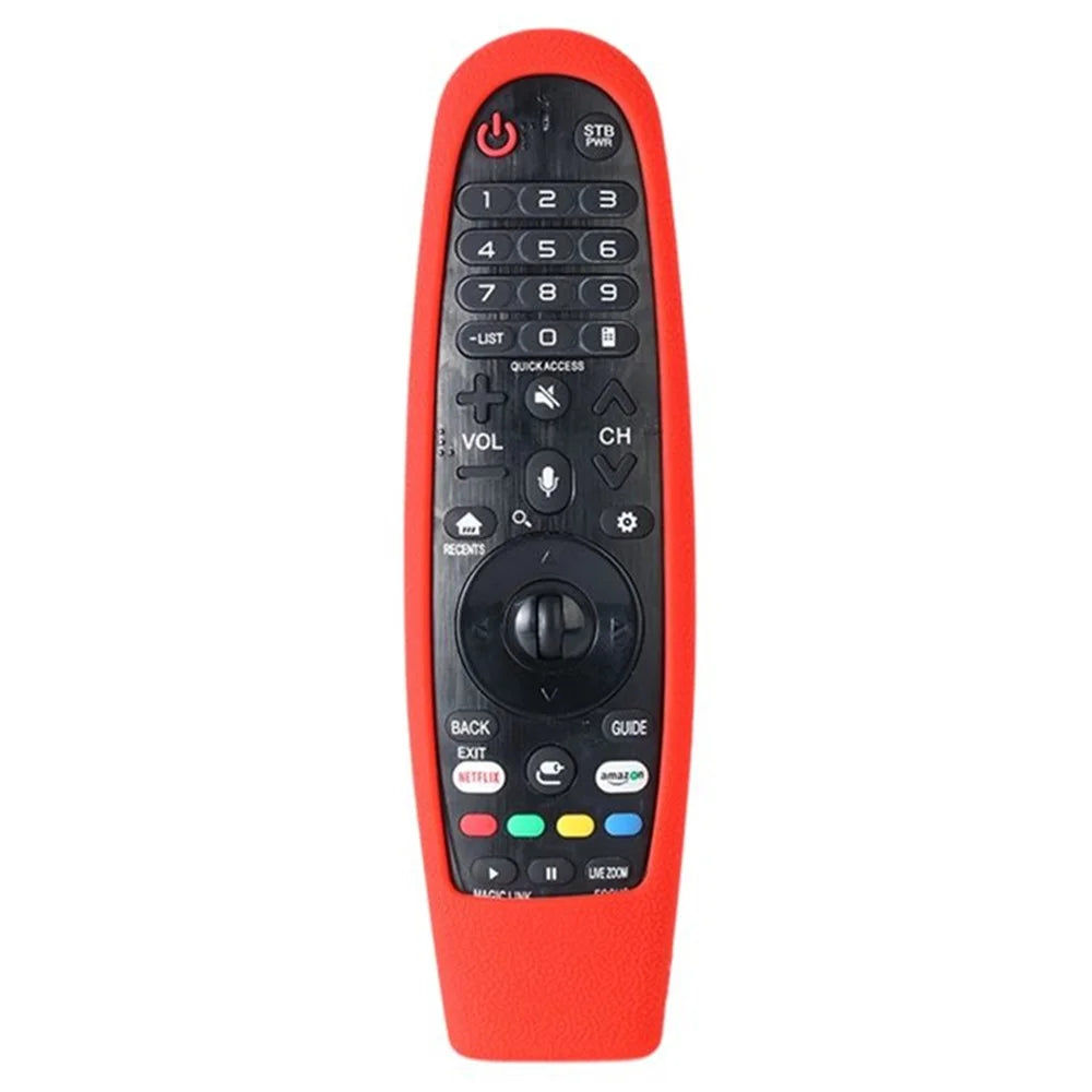 Silicone Case for LG MR650 MR600 Remote Control Anti-Slip Cover with Strap - Red - 1