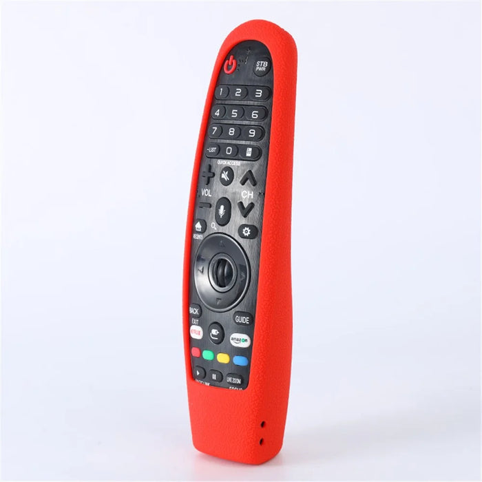 Silicone Case for LG MR650 MR600 Remote Control Anti-Slip Cover with Strap - Red - 2