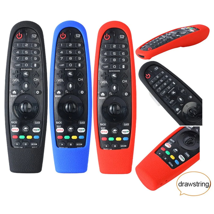 Silicone Case for LG MR650 MR600 Remote Control Anti-Slip Cover with Strap - Red - 4