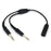 Aviation Headphone Cable Adapter 7.1mm to GA Dual Plug Airbus Earphone Cable Accessories - 1