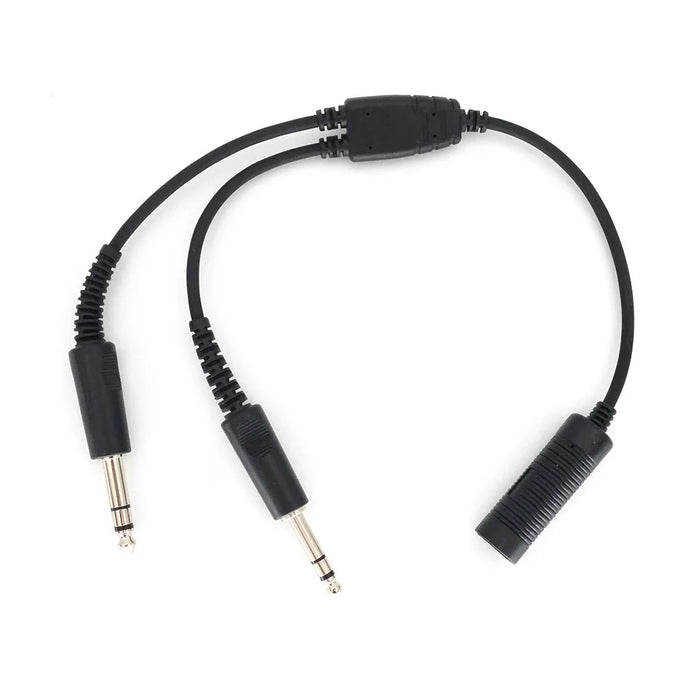 Aviation Headphone Cable Adapter 7.1mm to GA Dual Plug Airbus Earphone Cable Accessories - 2