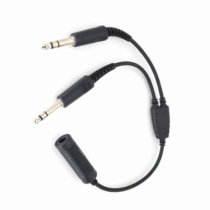 Aviation Headphone Cable Adapter 7.1mm to GA Dual Plug Airbus Earphone Cable Accessories - 3