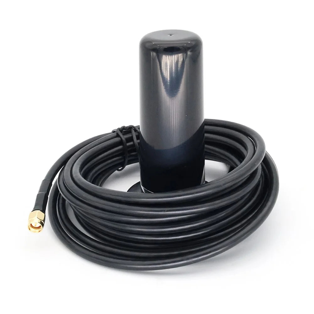 4G LTE 700-2700MHZ Small Steel Gun Antenna 5.5cm Strong Magnetic Base Large Sucker with 5m SMA-Male Extension Cable - 3