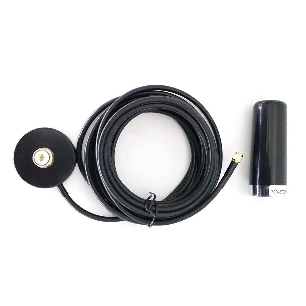 4G LTE 700-2700MHZ Small Steel Gun Antenna 5.5cm Strong Magnetic Base Large Sucker with 5m SMA-Male Extension Cable - 6