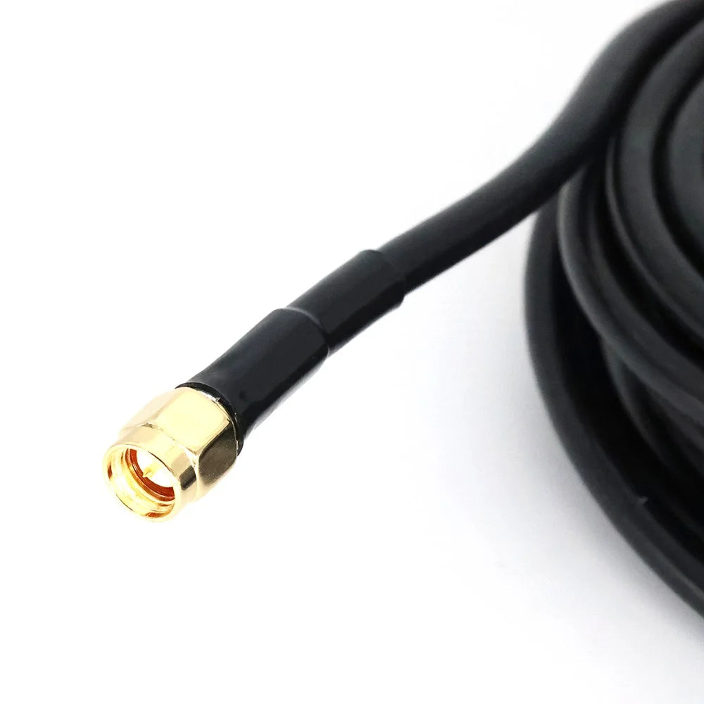 4G LTE 700-2700MHZ Small Steel Gun Antenna 5.5cm Strong Magnetic Base Large Sucker with 5m SMA-Male Extension Cable - 7