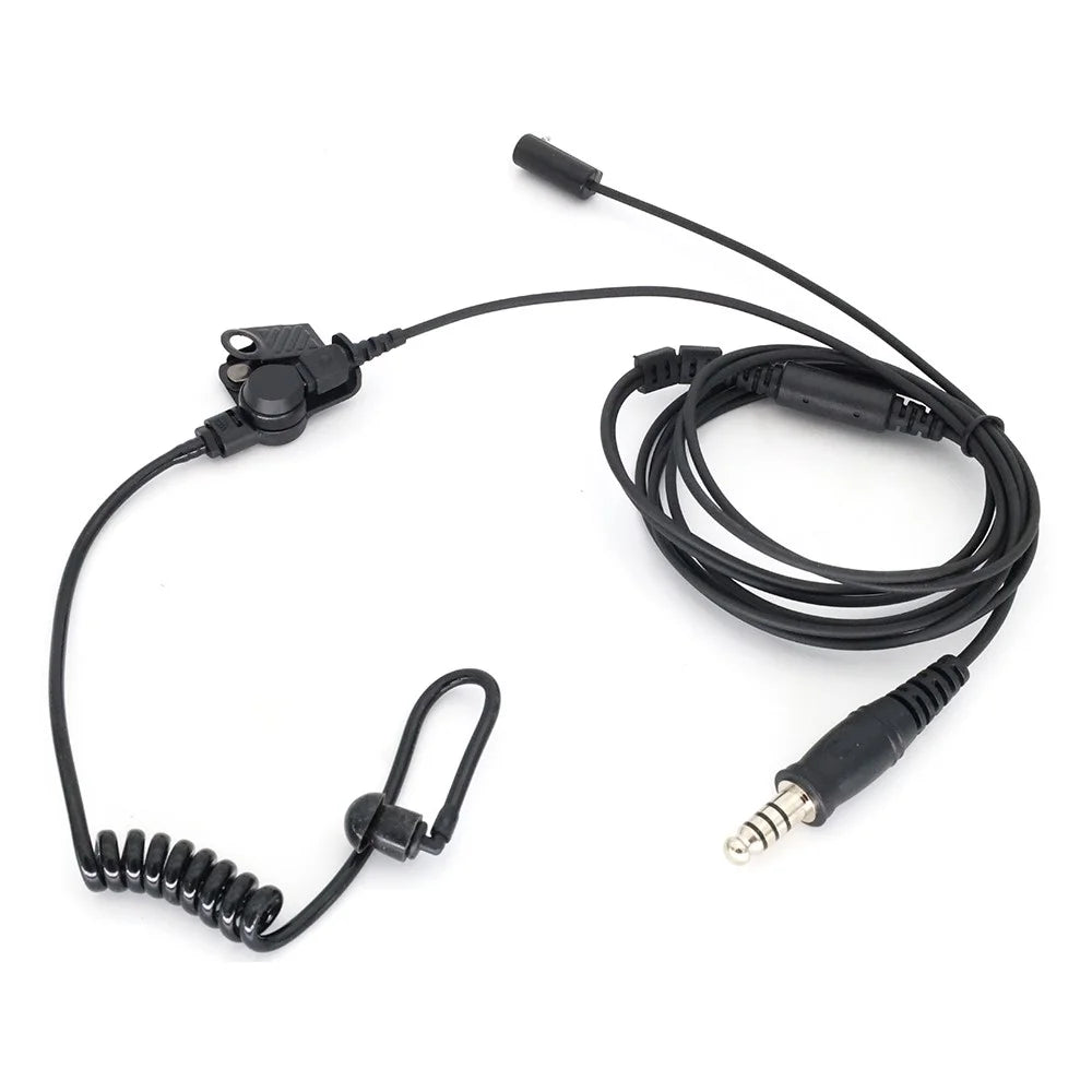 Walkie Talkie Radio 7.1mm Acoustic Air Tube Agent Security Earphone Microphone Earbud - 1