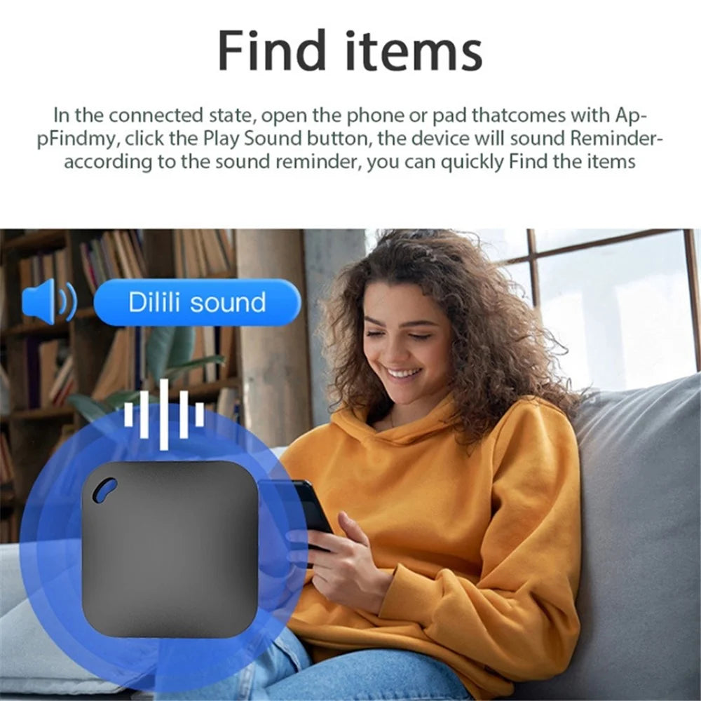 FD001 Key Finder Luggage Anti-lost Tracker for iOS Only, Smart Tag for Key, Wallet - Black - 6