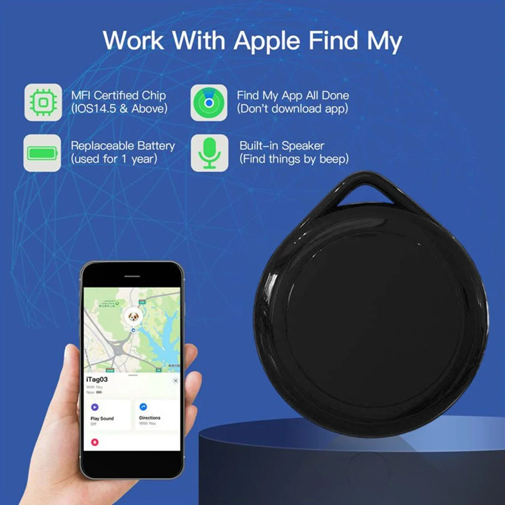 F3 Key Finder Luggage Smart Tracker for Key Backpack Wallet for iOS - Black - 4