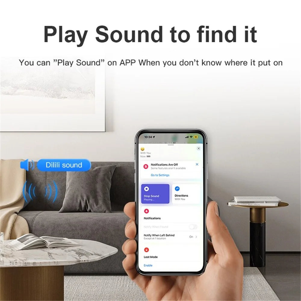 F3 Key Finder Luggage Smart Tracker for Key Backpack Wallet for iOS - Black - 7