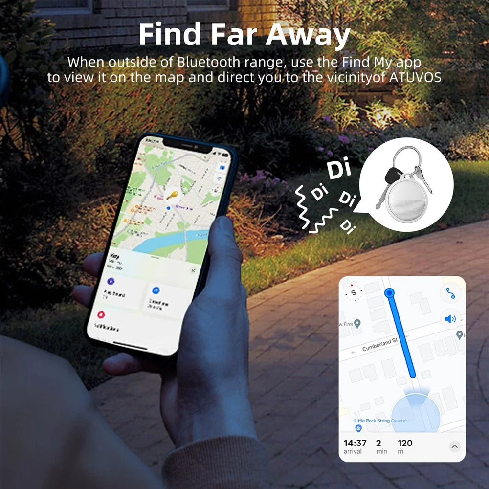 F03 Smart Finder Bluetooth-compatible Luggage Tracker Key Smart Tag for iOS - White - 3