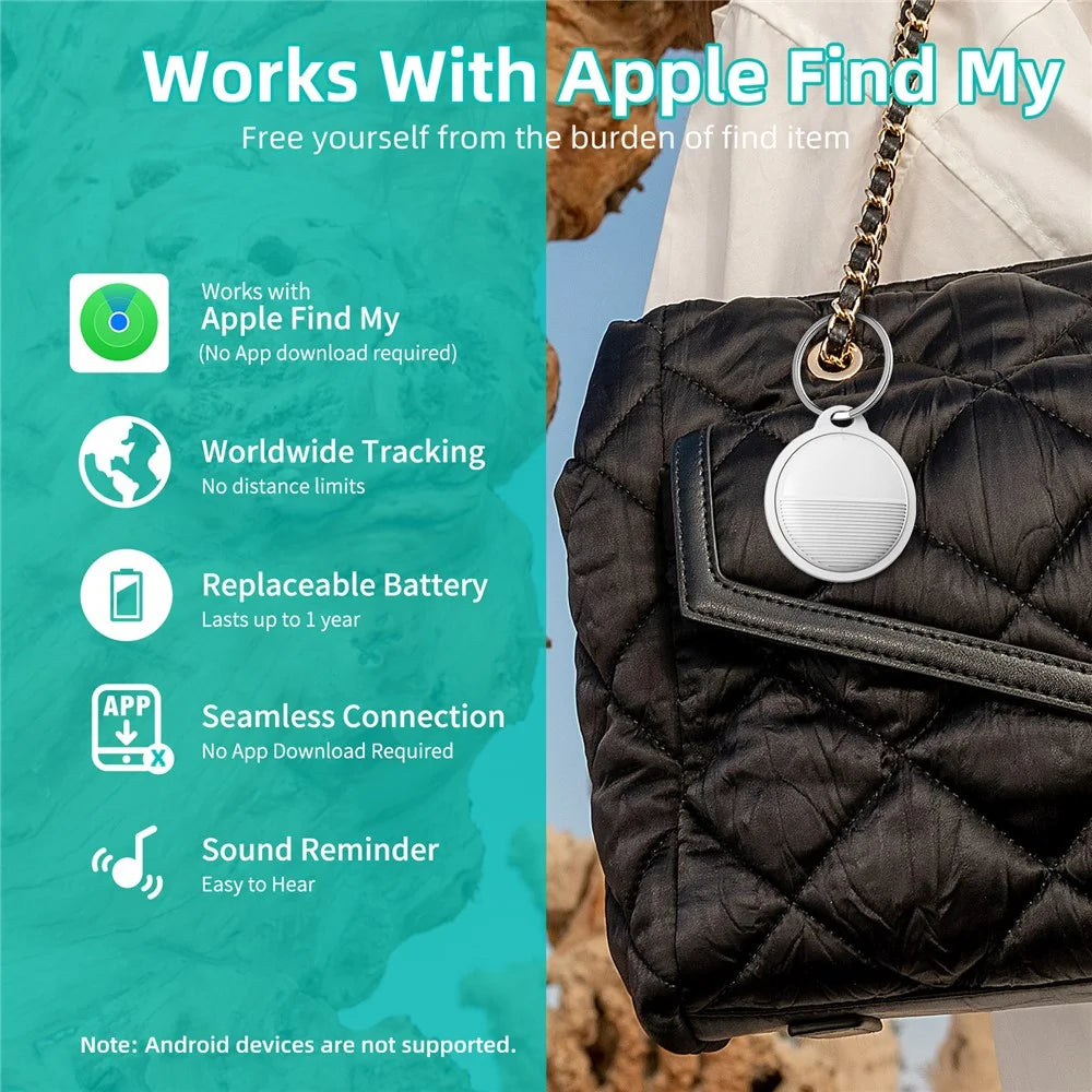 F03 Smart Finder Bluetooth-compatible Luggage Tracker Key Smart Tag for iOS - White - 6