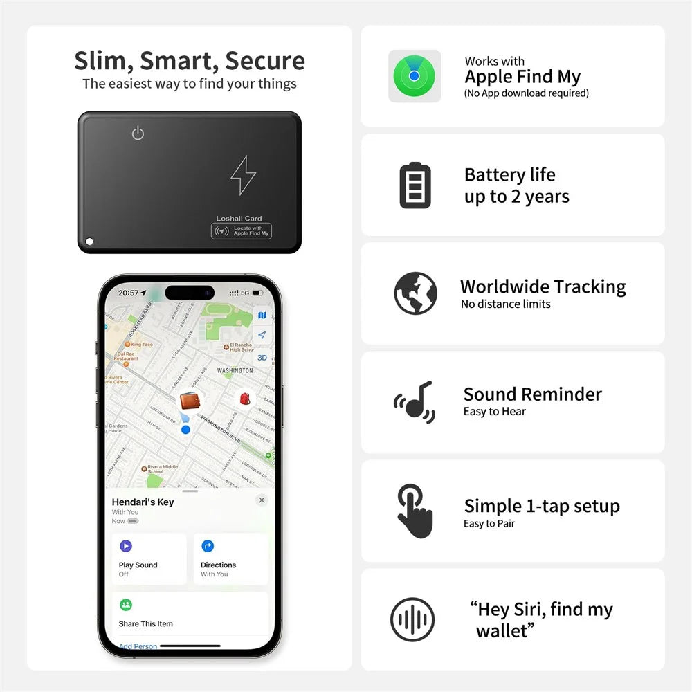 F05 Ultra-Thin Card Type Smart Finder Bluetooth-compatible Tracker Item Locator for Wallet, Luggage, Bike - 5