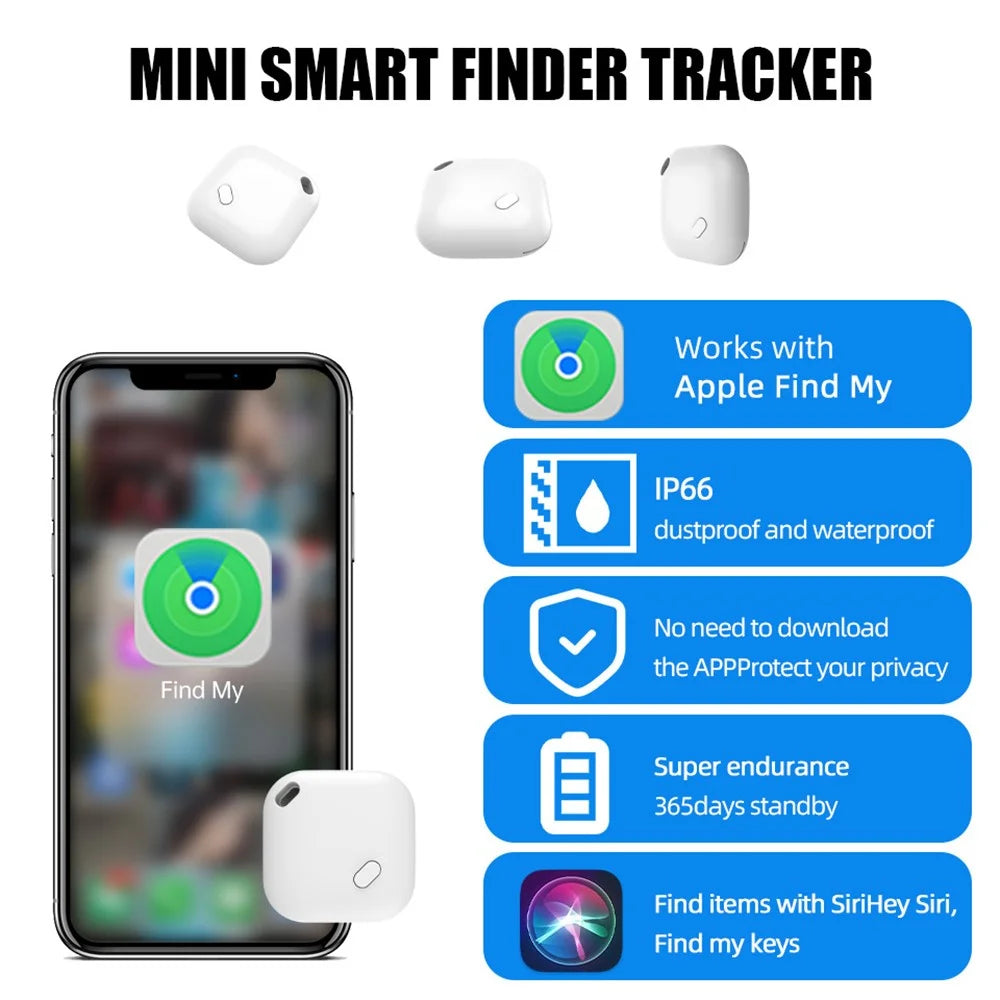 F02 Smart Finder Bluetooth-compatible Luggage Tracker Car Key Smart Tag for iOS - White - 4