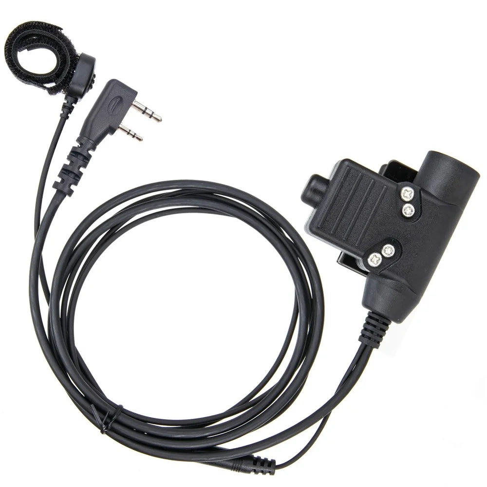For HYT / Kenwood / Baofeng UV-5R Radio Walkie Talkie High Strength U94 PTT Finger Microphone Adapter - 2