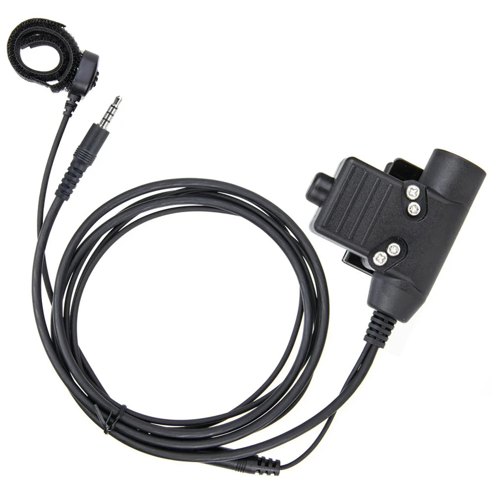 3.5mm Mobile Phone Jack Finger Microphone U94 PTT High Strength Headset Adapter - 2