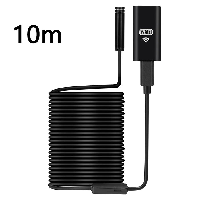 YPC100 10m Hard Wire WiFi Borescope 8mm Camera Lens Cell Phone Inspection Endoscope - 1