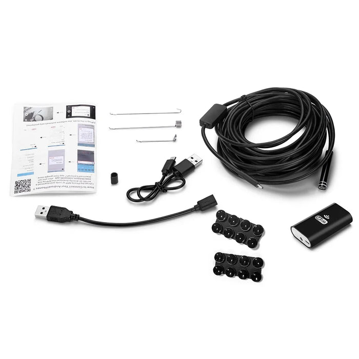 YPC100 3m Hard Wire WiFi Borescope 8mm Camera Lens Cell Phone Inspection Endoscope - 3