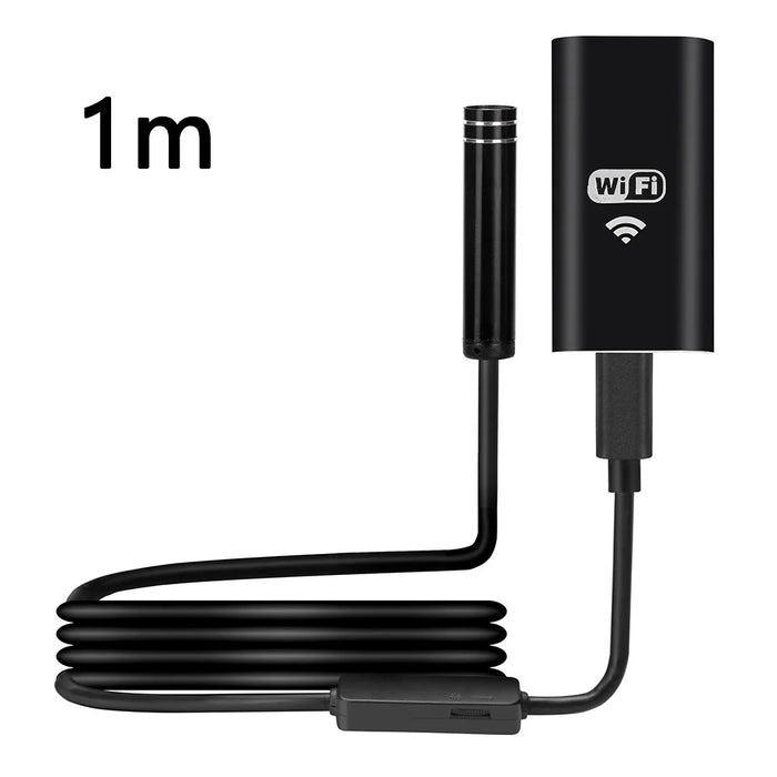 YPC100 1m Hard Wire WiFi Borescope 8mm Camera Lens Cell Phone Inspection Endoscope - 1