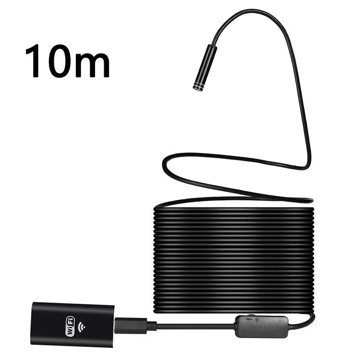 YPC100 10m Flexible Wire WiFi Borescope 8mm Camera Lens Cell Phone Inspection Endoscope - 1
