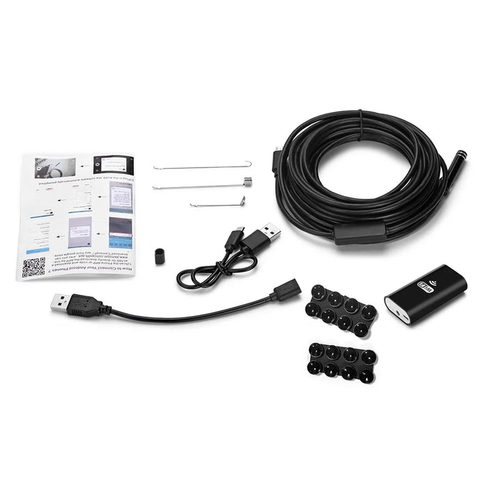 YPC100 5m Flexible Wire WiFi Borescope 8mm Camera Lens Cell Phone Inspection Endoscope - 3
