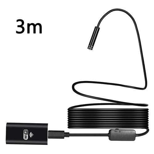 YPC100 3m Flexible Wire WiFi Borescope 8mm Camera Lens Cell Phone Inspection Endoscope - 1