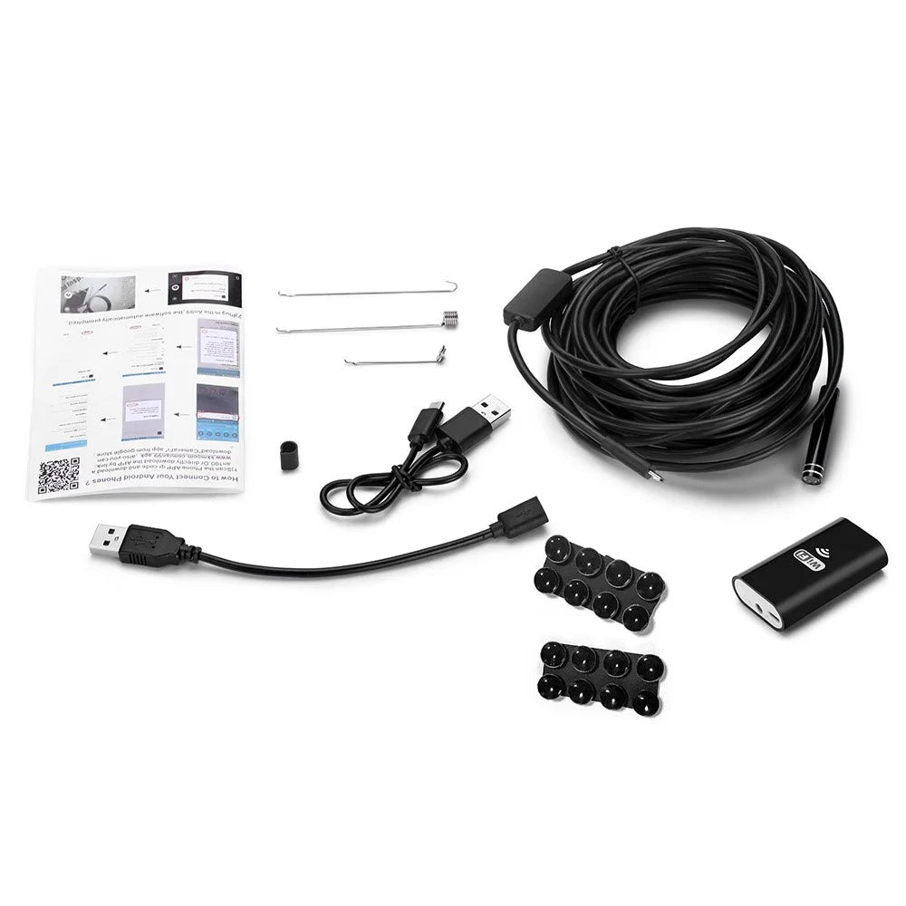 YPC100 3m Flexible Wire WiFi Borescope 8mm Camera Lens Cell Phone Inspection Endoscope - 3