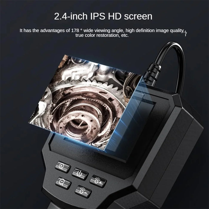 128A 3m Hard Wire 2.4 inch Screen Inspection Endoscope 8mm Camera Lens Industrial Borescope - 4