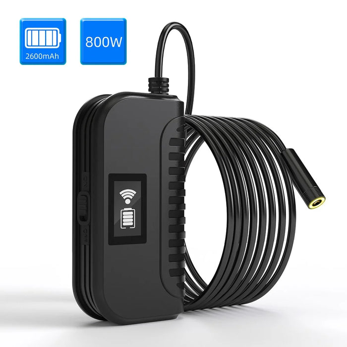 109A 10m Hard Wire WiFi Endoscope Night Vision Camera Lens Industrial Borescope for Cell Phone - 2