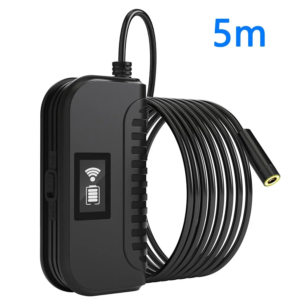 109A 5m Hard Wire WiFi Endoscope Night Vision Camera Lens Industrial Borescope for Android / Ios Phone - 1