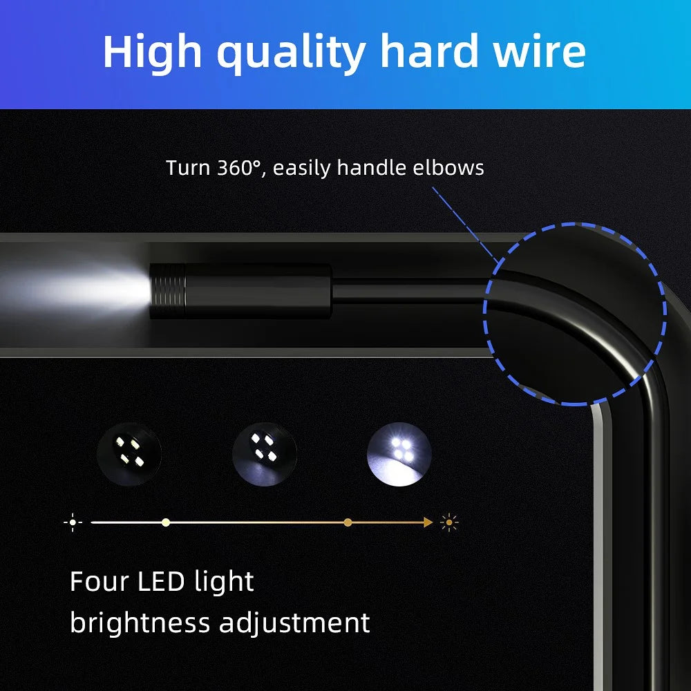 109A 5m Hard Wire WiFi Endoscope Night Vision Camera Lens Industrial Borescope for Android / Ios Phone - 4