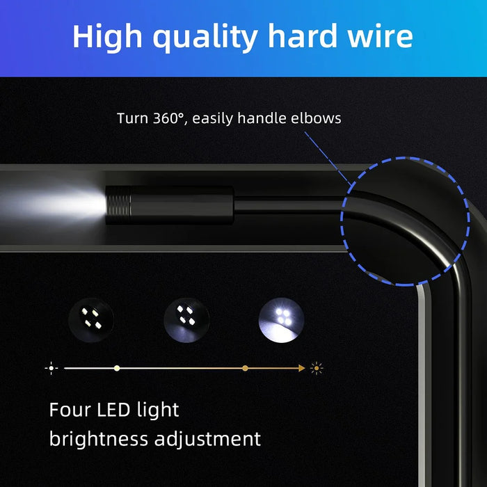 109A 3.5m Hard Wire WiFi Endoscope Waterproof Night Vision Camera Lens Mobile Phone Borescope - 4