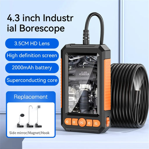 C43 5m Wire 8mm Single Lens Inspection Borescope 1080P Camera Endoscope with 4.3 inch Screen - 2