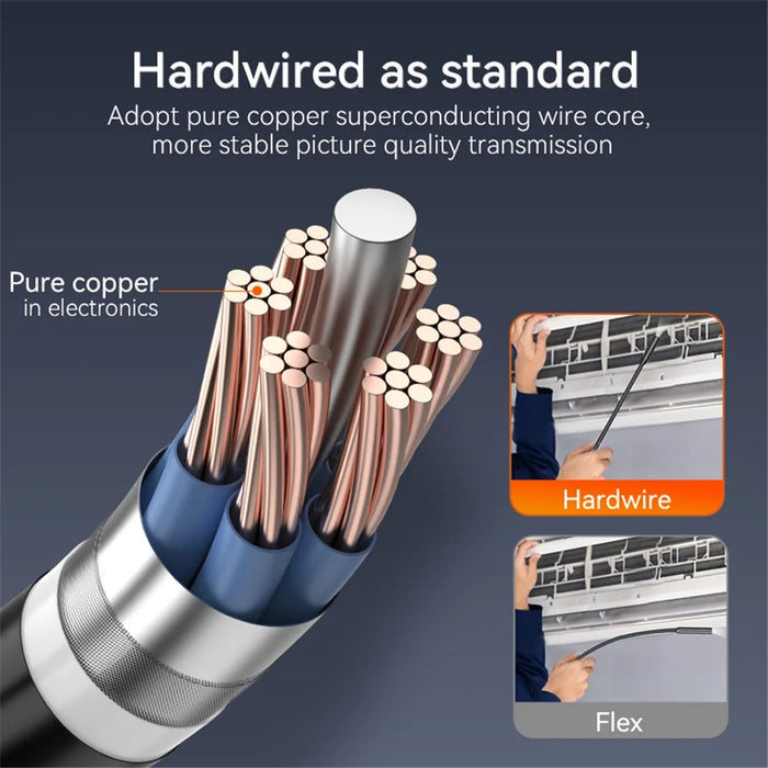 C43 5m Wire 8mm Single Lens Inspection Borescope 1080P Camera Endoscope with 4.3 inch Screen - 6
