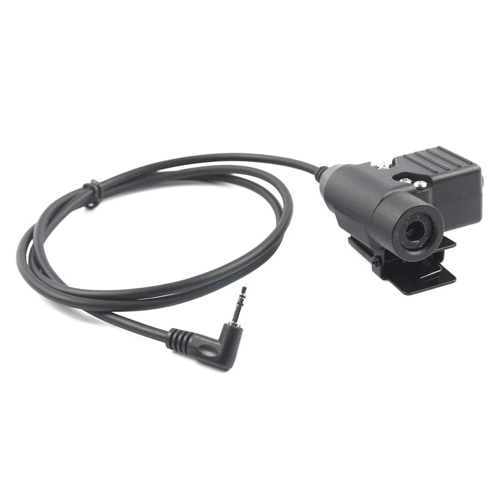 2.5mm Jack Ham Radio Walkie Talkie U94 PTT Headset Adapter for Motorola Talkabout T5428 / TLKR T80 / EM1000 / EM1000R / EM1010TPR - 1