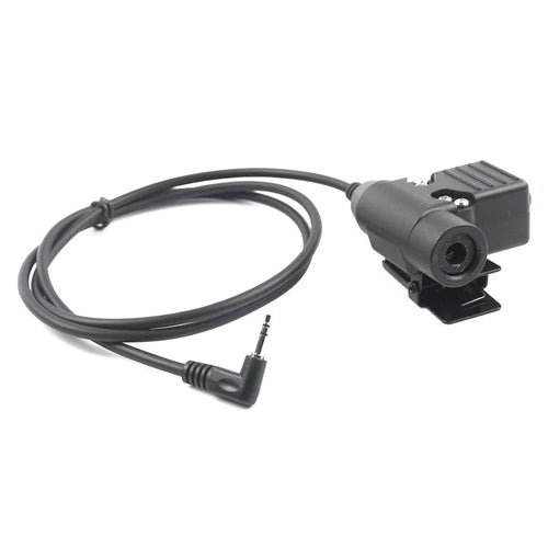 2.5mm Jack Ham Radio Walkie Talkie U94 PTT Headset Adapter for Motorola Talkabout T5428 / TLKR T80 / EM1000 / EM1000R / EM1010TPR - 1