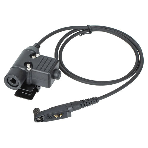 Walkie Talkie Headset Adapter U94 PTT Cable for Motorola GP328Plus Two Way Radio - 1