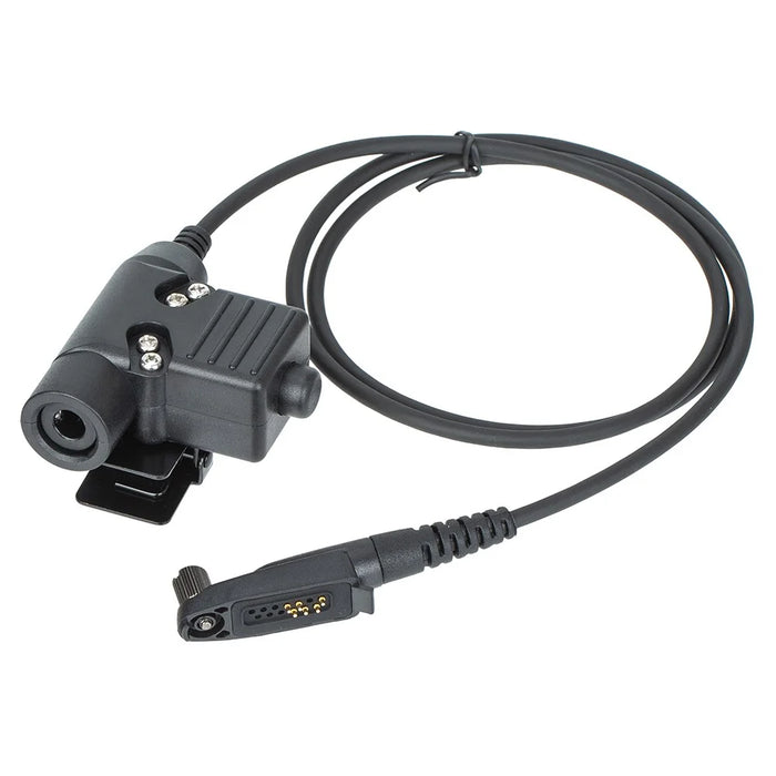 Walkie Talkie Headset Adapter U94 PTT Cable for Motorola GP328Plus Two Way Radio - 1