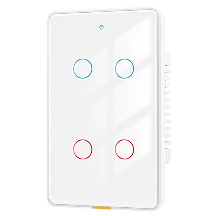 MG-KG101 WiFi+433 Dual Mode 4 Gang 10A Touch Smart Switch Tuya APP Voice Control Wall Light Switch, US Plug / White - 1